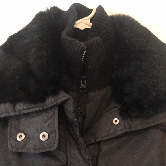 Soia & Kyo Black Rabbit  Fur Jacket - Picture 5 of 6